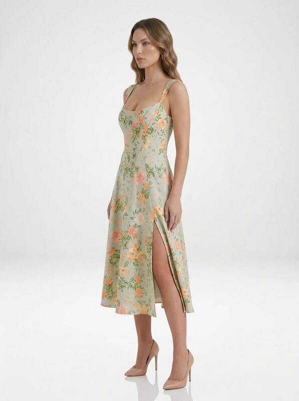Floral Print Midi Dress