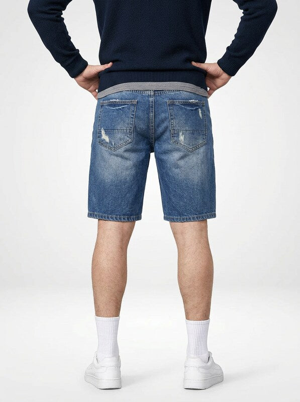 Men’s Baggy Street Denim Jeans Shorts Distressed