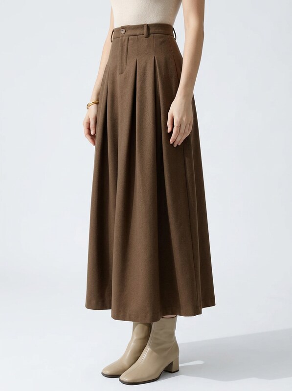 Timeless Elegant High Waisted Midi Skirt for Women