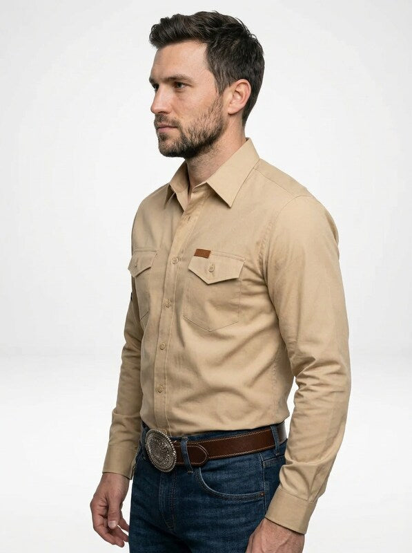 Men’s Western Inspired Long Sleeve Cowboy Shirt