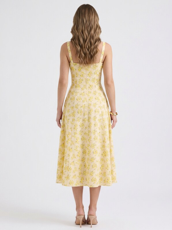 Floral Formal Summer Midi Dress