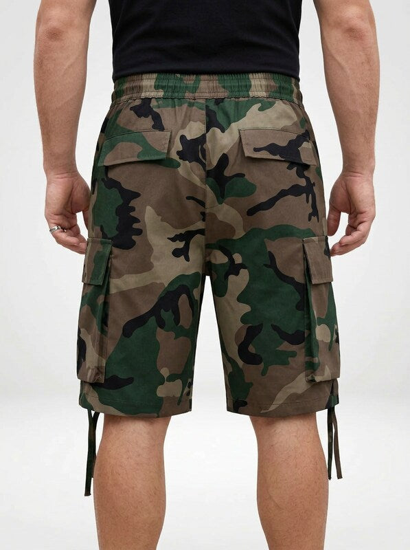 Men’s Oversized Camouflage Cargo Shorts