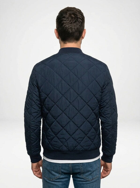 Men’s Lightweight Quilted Zip Bomber Jacket