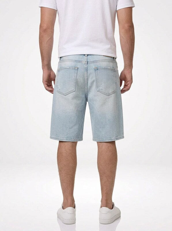 Men’s Vintage Street Denim Jeans Shorts Loose Fit