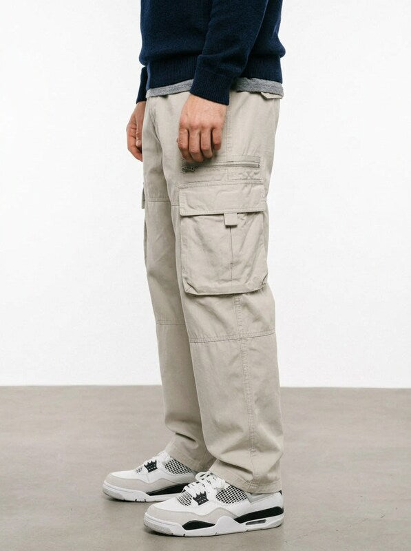 Men’s Relaxed Fit Wide-Leg Cargo Pants