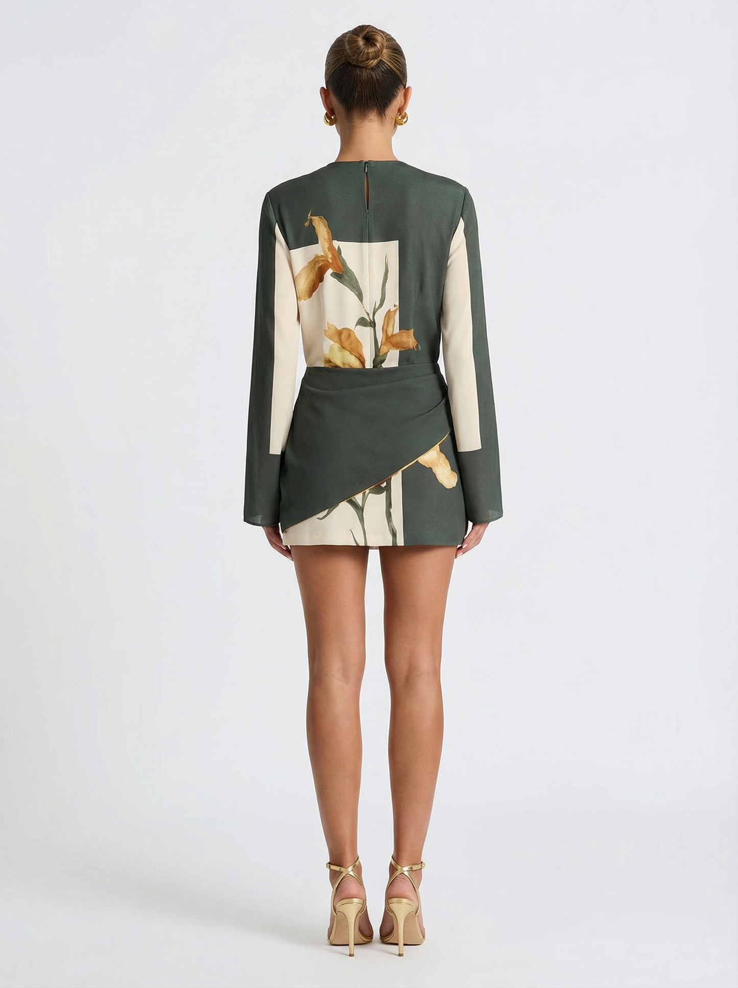 Floral Twist Cocktail Mini Dress