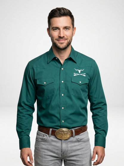 Men’s Classic Western Long Sleeve Cowboy Shirt