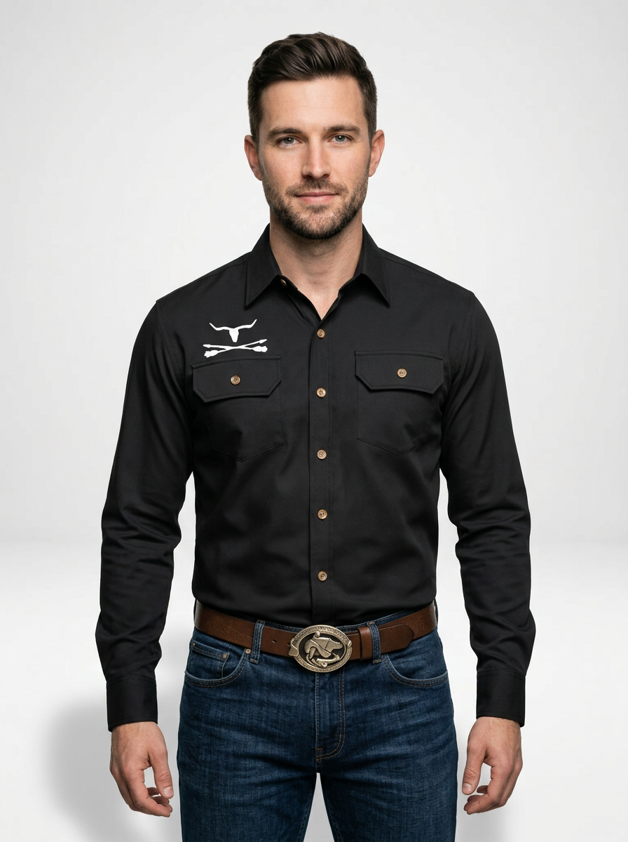 Men’s Classic Western Long Sleeve Cowboy Shirt