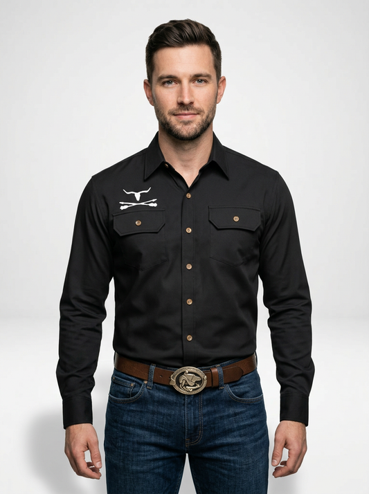 Men’s Classic Western Long Sleeve Cowboy Shirt