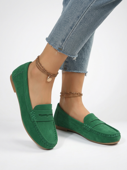 Women's Suede Knit Slip-On Flats