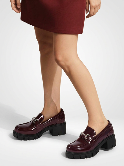 Women's Chunky Platform Round Toe Loafers
