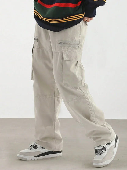 Men’s Relaxed Fit Wide-Leg Cargo Pants