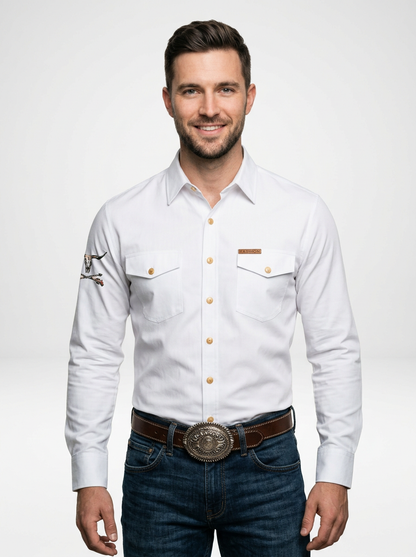Men’s Western Inspired Long Sleeve Cowboy Shirt
