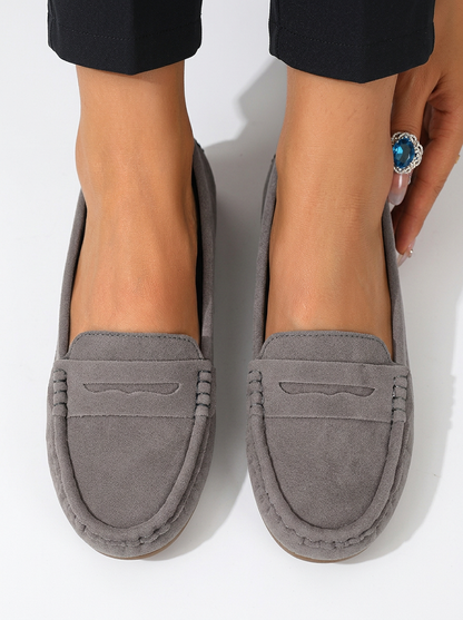 Women's Suede Knit Slip-On Flats