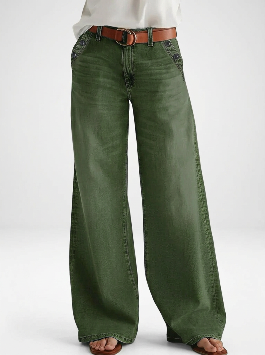 Women's Loose Fit Wide Leg Denim Jeans