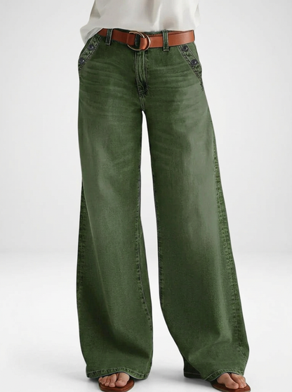 Women's Loose Fit Wide Leg Denim Jeans