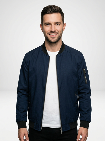 Men’s Lightweight Zip Front Bomber Jacket