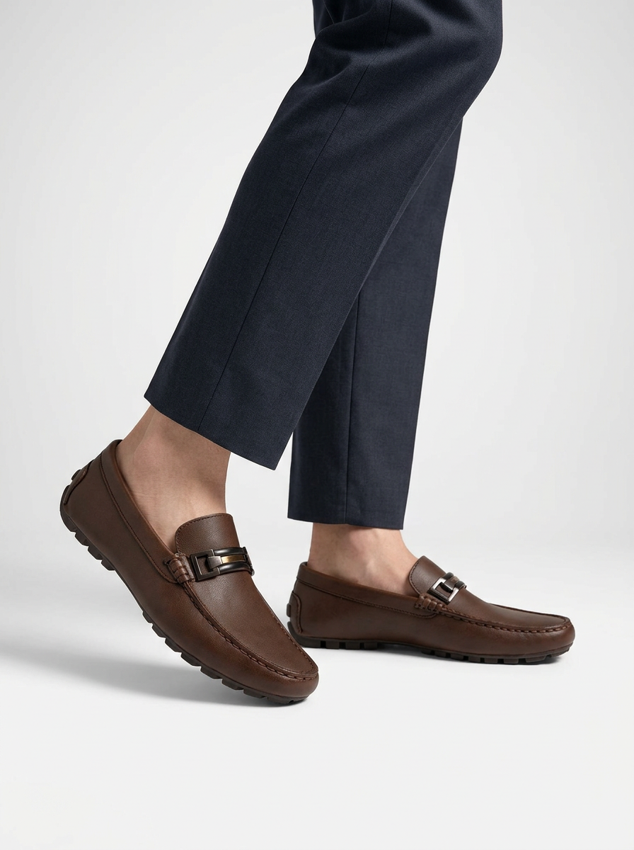 Men’s Driving Square Toe Penny Loafers
