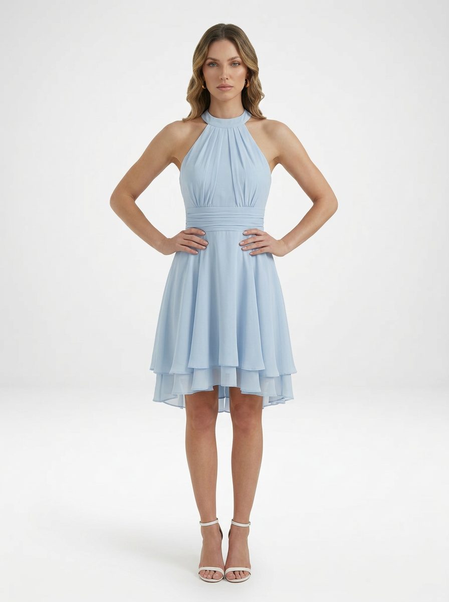 Women’s Halter Cocktail Party Midi Dress