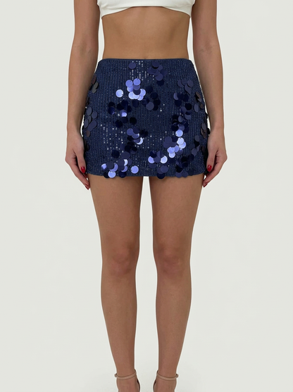 Sequin Stretch Bodycon Mini Skirt