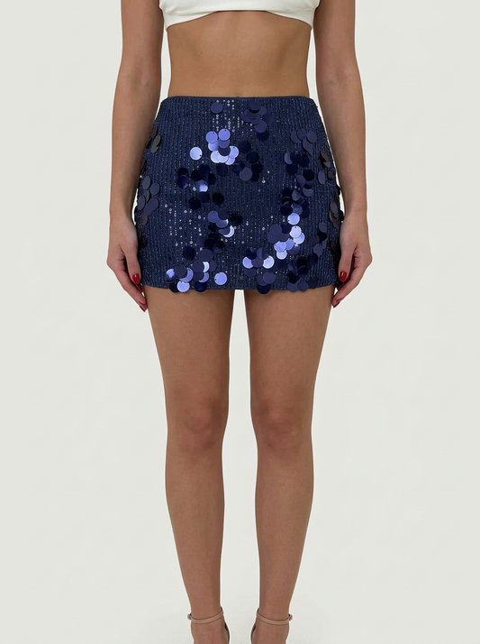 Sequin Stretch Bodycon Mini Skirt