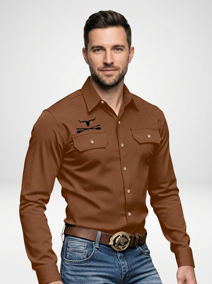 Men’s Classic Western Long Sleeve Cowboy Shirt
