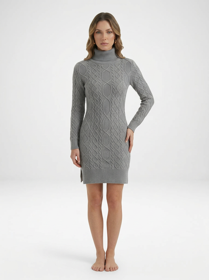 Women's A-Line Knit Sweater Mini Dress