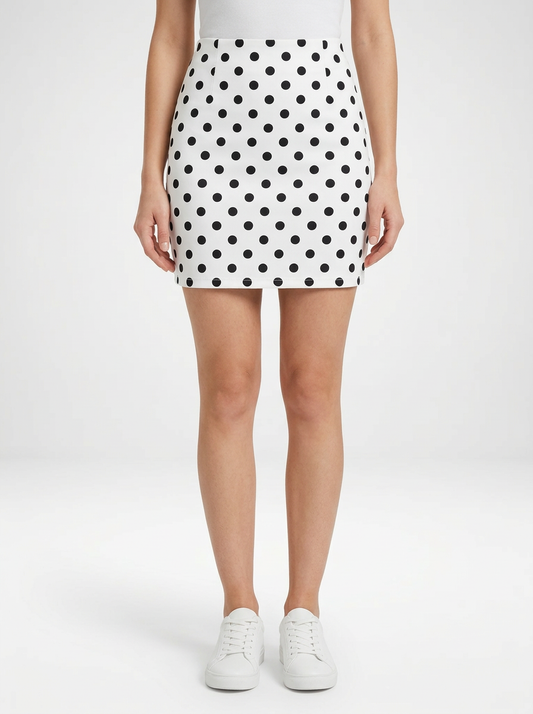 Solid Color Low-Waist Mini Skirt