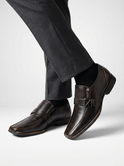 Men’s Square Toe Dress Loafers Slip On