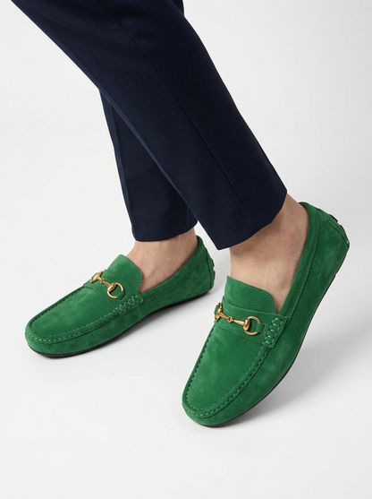 Men’s Metallic Detail Moccasin Loafers
