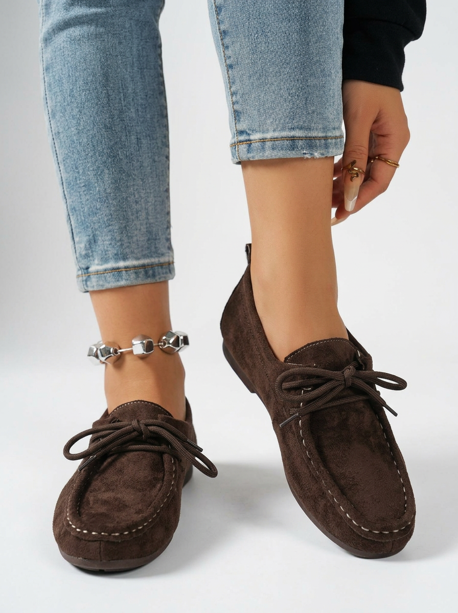 Women's Chain Detail Slip On Loafers