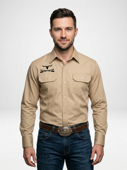 Men’s Classic Western Long Sleeve Cowboy Shirt