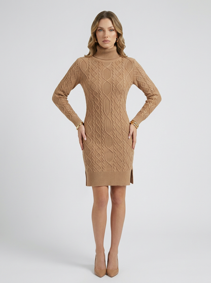 Women's A-Line Knit Sweater Mini Dress