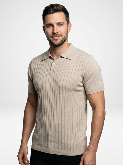 Men’s Ribbed Cotton Polo Tee