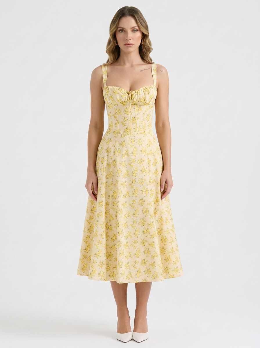 Floral Formal Summer Midi Dress