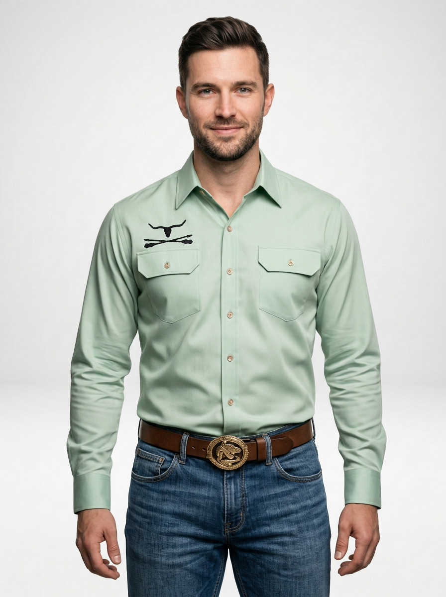 Men’s Classic Western Long Sleeve Cowboy Shirt