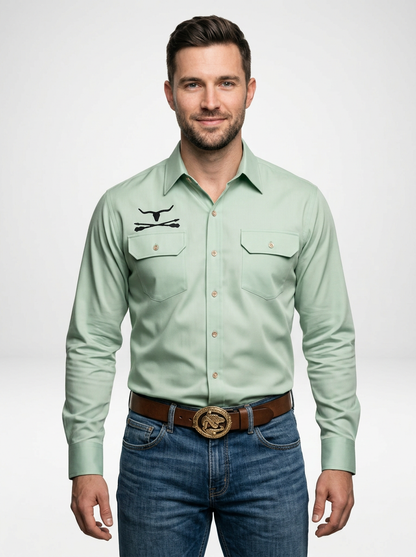 Men’s Classic Western Long Sleeve Cowboy Shirt