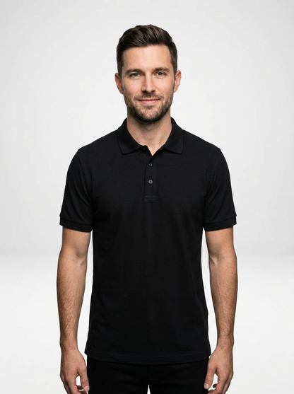 Men’s Athletic Fit Cotton Blend Polo Shirt