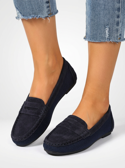 Women's Suede Knit Slip-On Flats