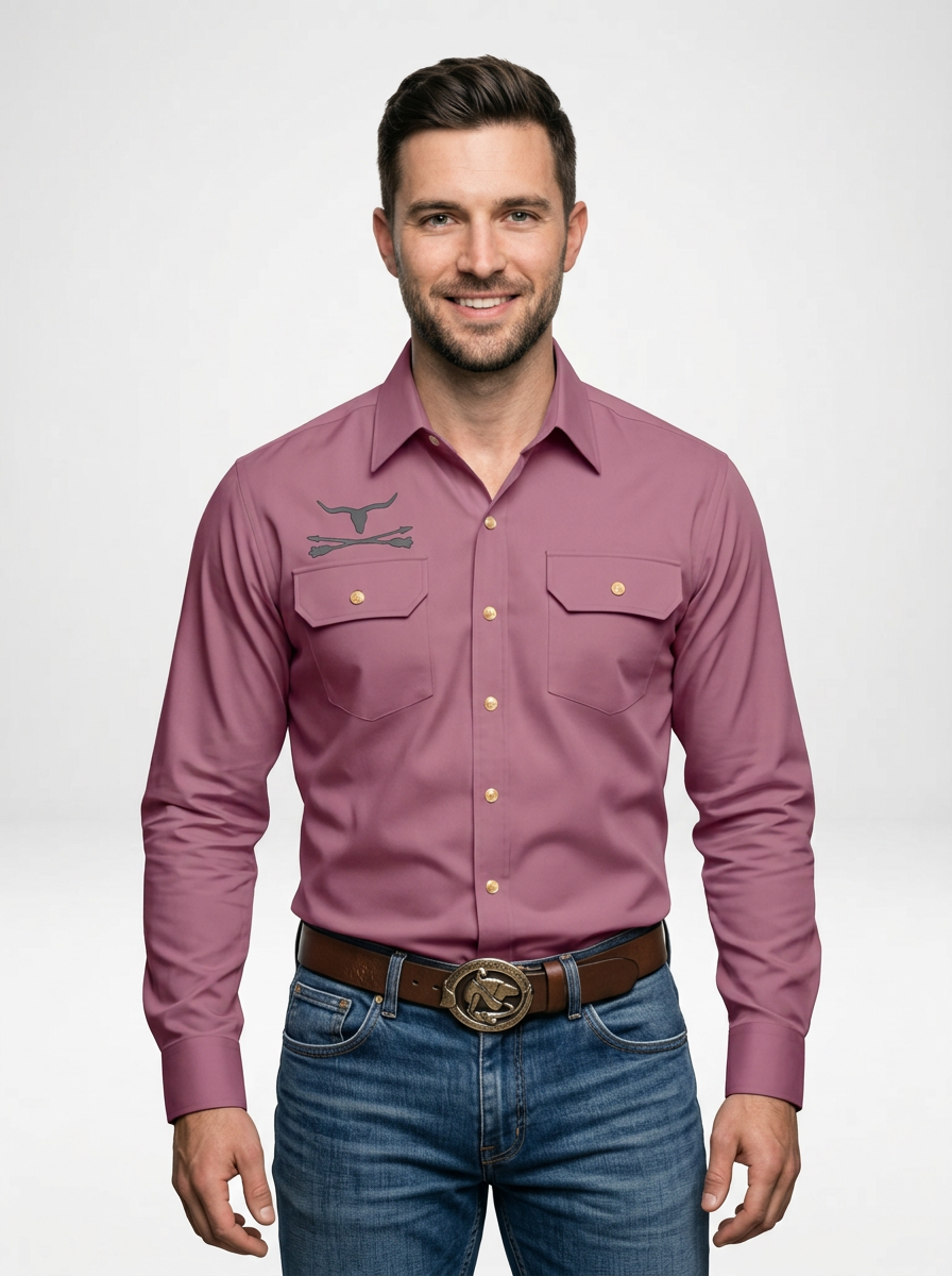 Men’s Classic Western Long Sleeve Cowboy Shirt