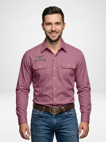 Men’s Classic Western Long Sleeve Cowboy Shirt