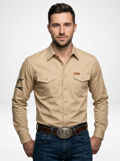 Men’s Western Inspired Long Sleeve Cowboy Shirt