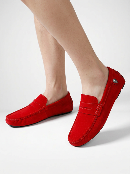 Men’s Metallic Detail Moccasin Loafers