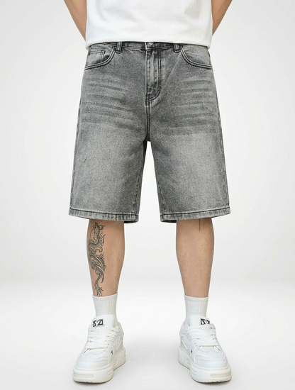 Bermuda Denim Jeans Shorts Men’s Loose Fit