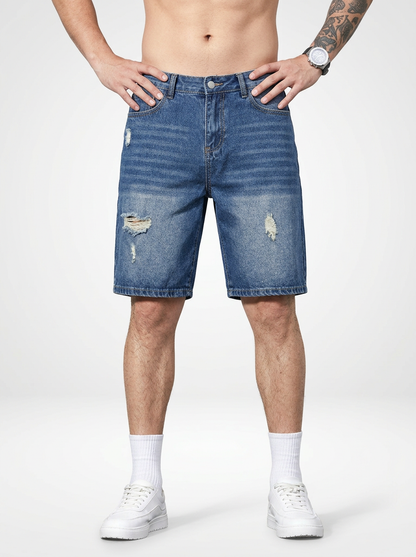 Men’s Baggy Street Denim Jeans Shorts Distressed