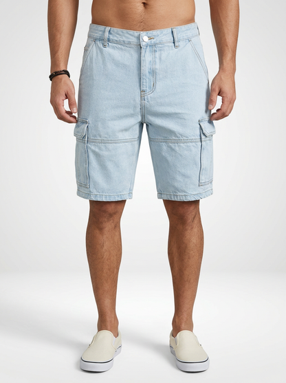 Men’s Cargo Denim Jeans Shorts Regular Fit