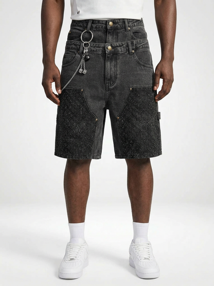 Regular Fit Cargo Denim Jeans Shorts for Men