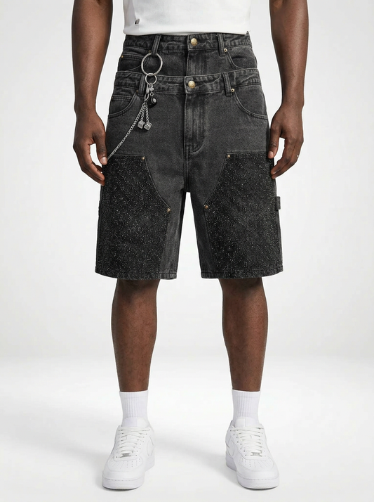 Regular Fit Cargo Denim Jeans Shorts for Men