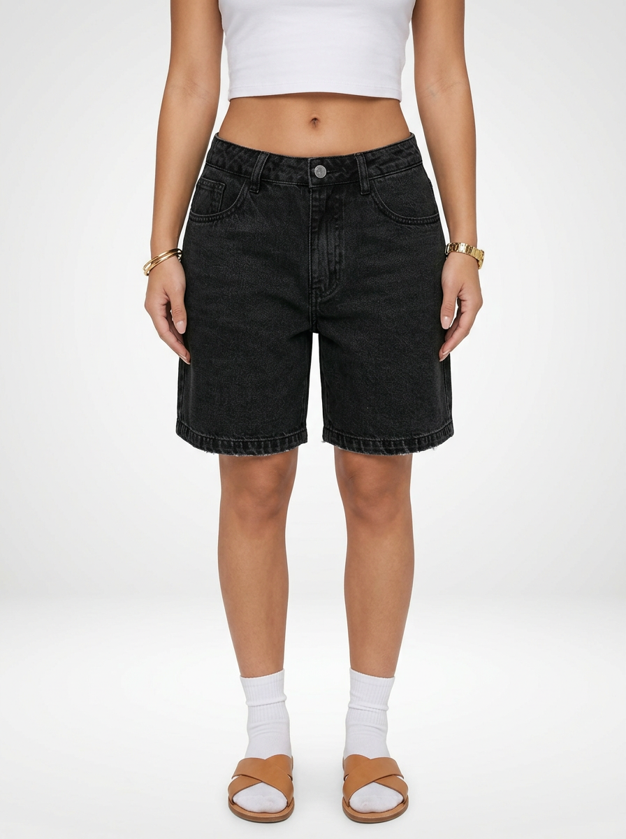 Women’s Denim Jeans Shorts with Relaxed Fit