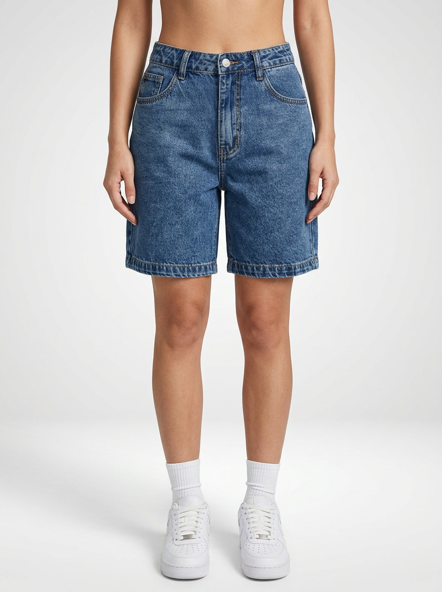 Women’s Denim Jeans Shorts with Relaxed Fit
